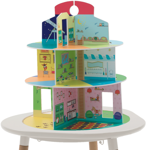 Colorful Multi Level Dollhouse