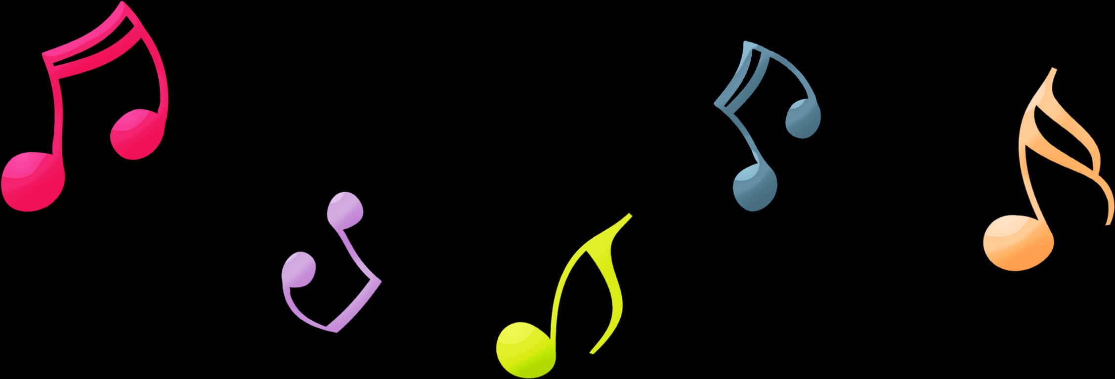 Colorful_ Music_ Notes_ Background