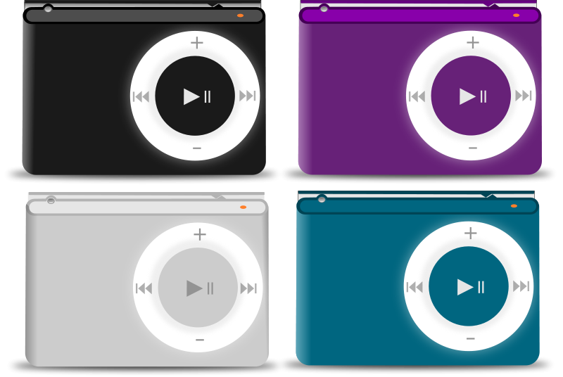 Colorful Music Players Vector