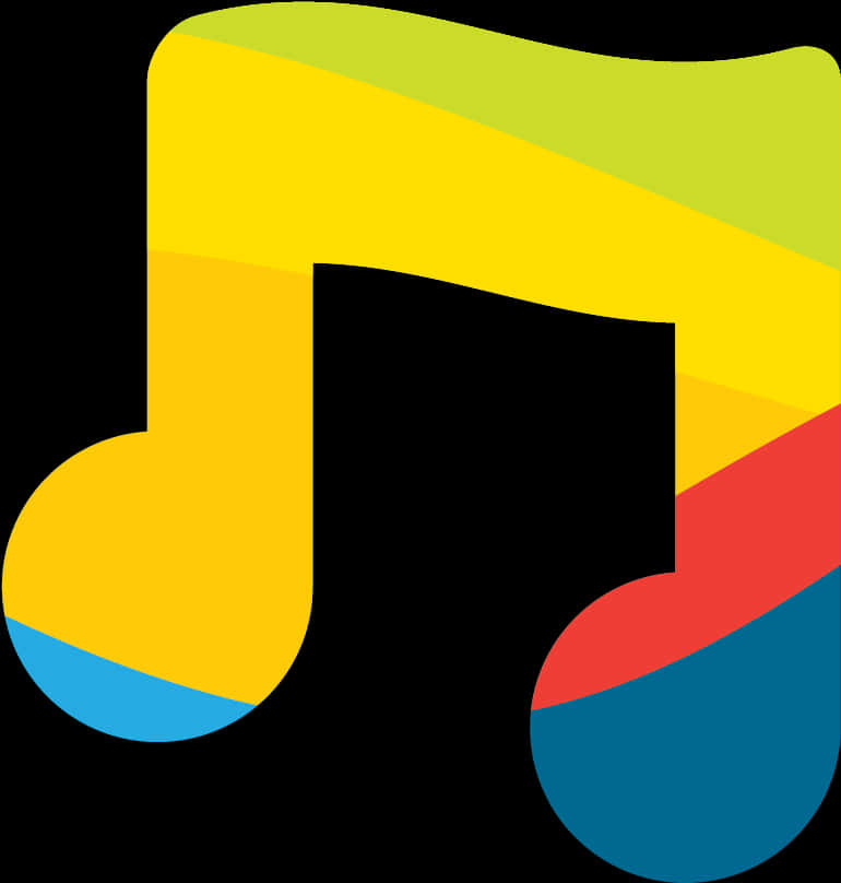 Colorful Musical Note Graphic