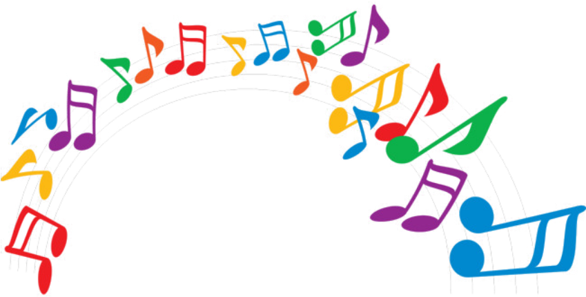 Colorful_ Musical_ Notes_ Arc