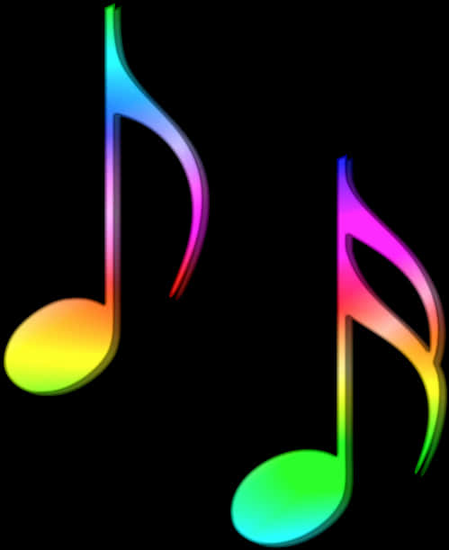 Colorful Musical Notes Graphic