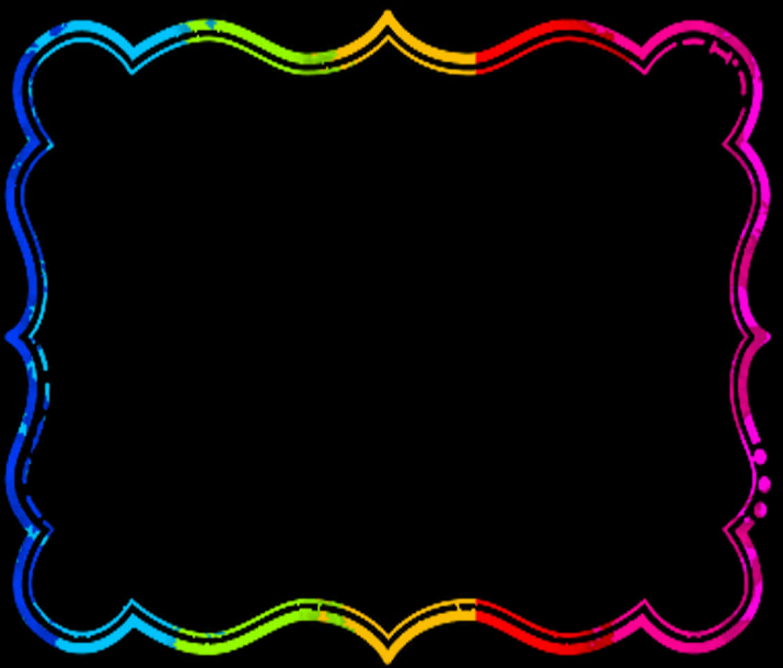 Colorful Neon Frame Border