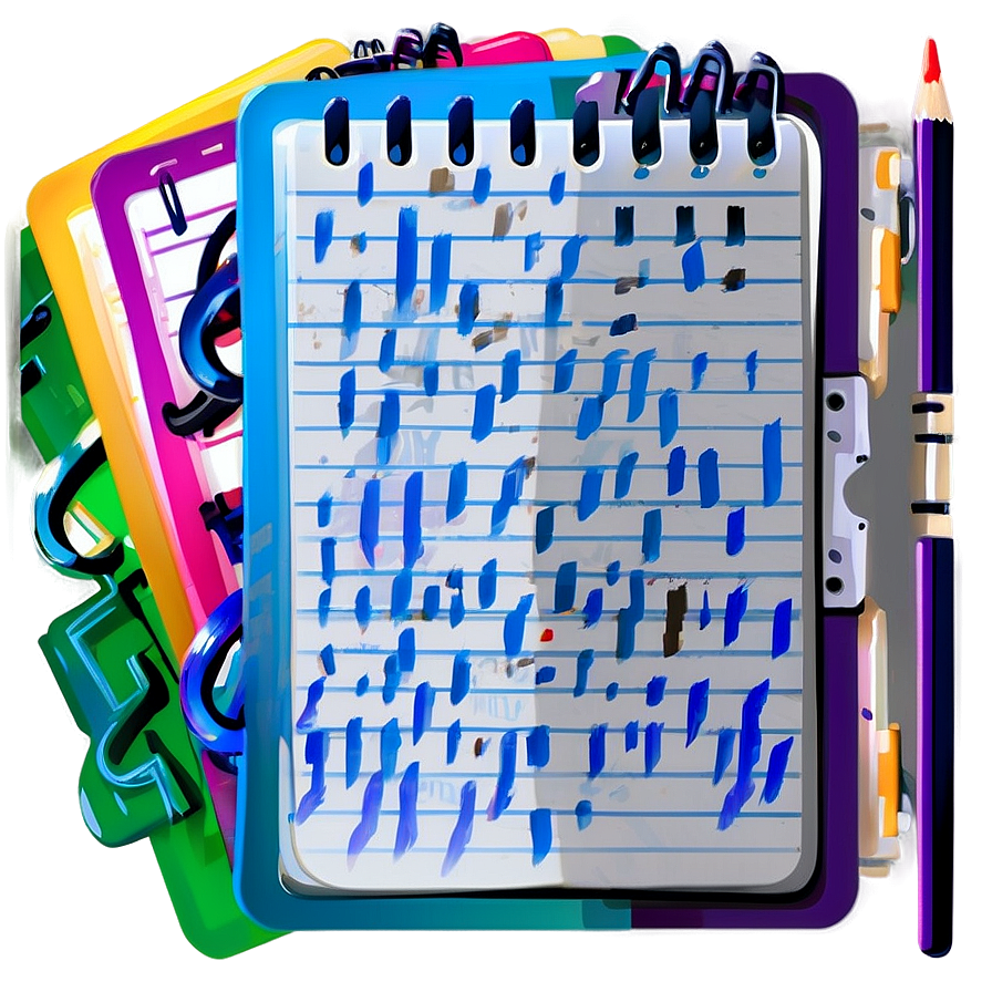 Colorful Notebook Png 05252024