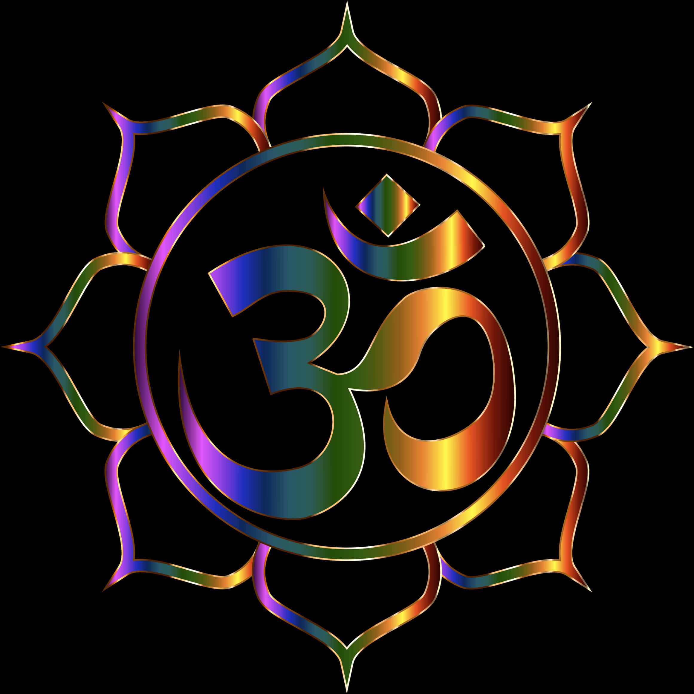 Colorful Om Symbol Artwork