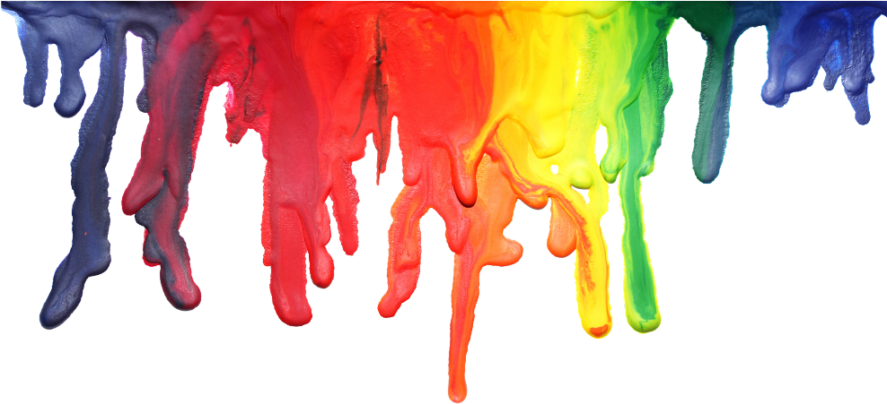 Colorful Paint Dripson Grey Background