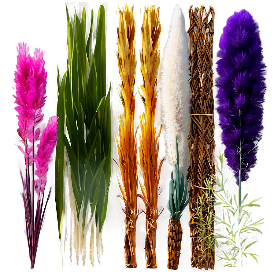 Colorful Pampas Mix Png Clw