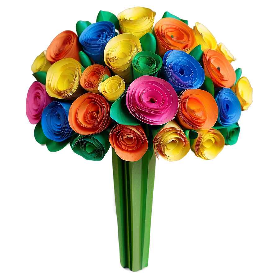 Colorful Paper Bouquet Png Xxk53