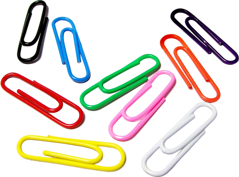 Colorful Paperclips Scattered Background