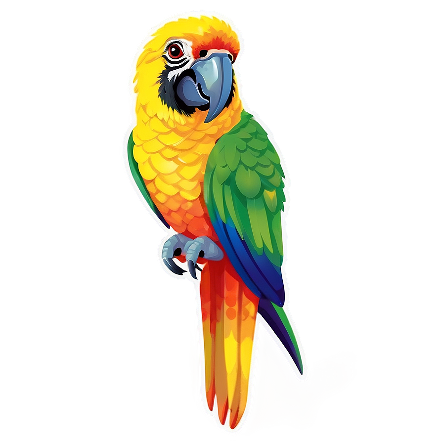 Colorful Parrot Sticker Png 45