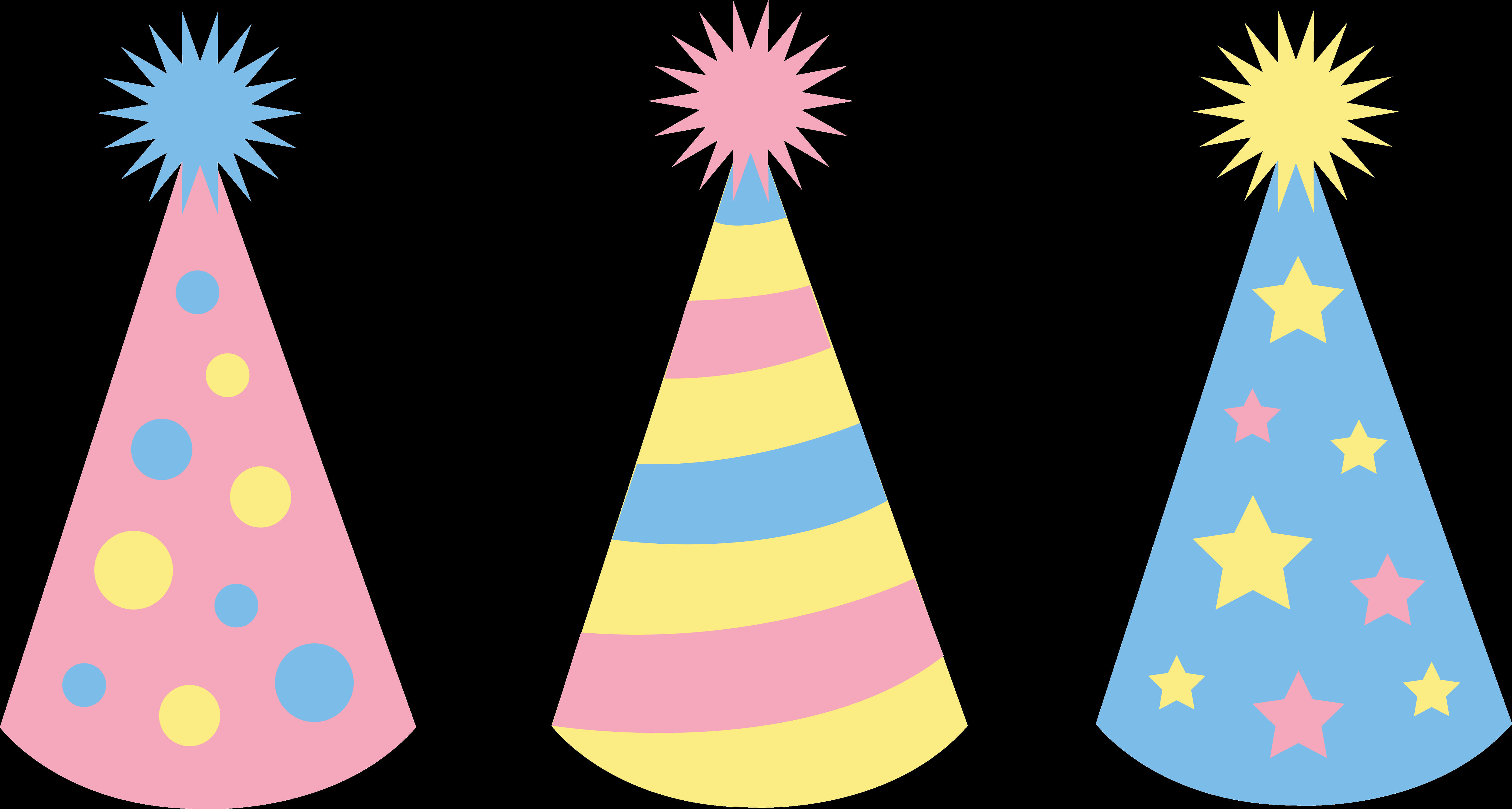 Colorful Party Hats Vector Illustration