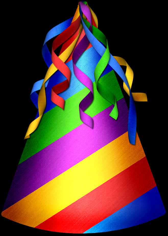 Colorful Party Hatwith Streamers