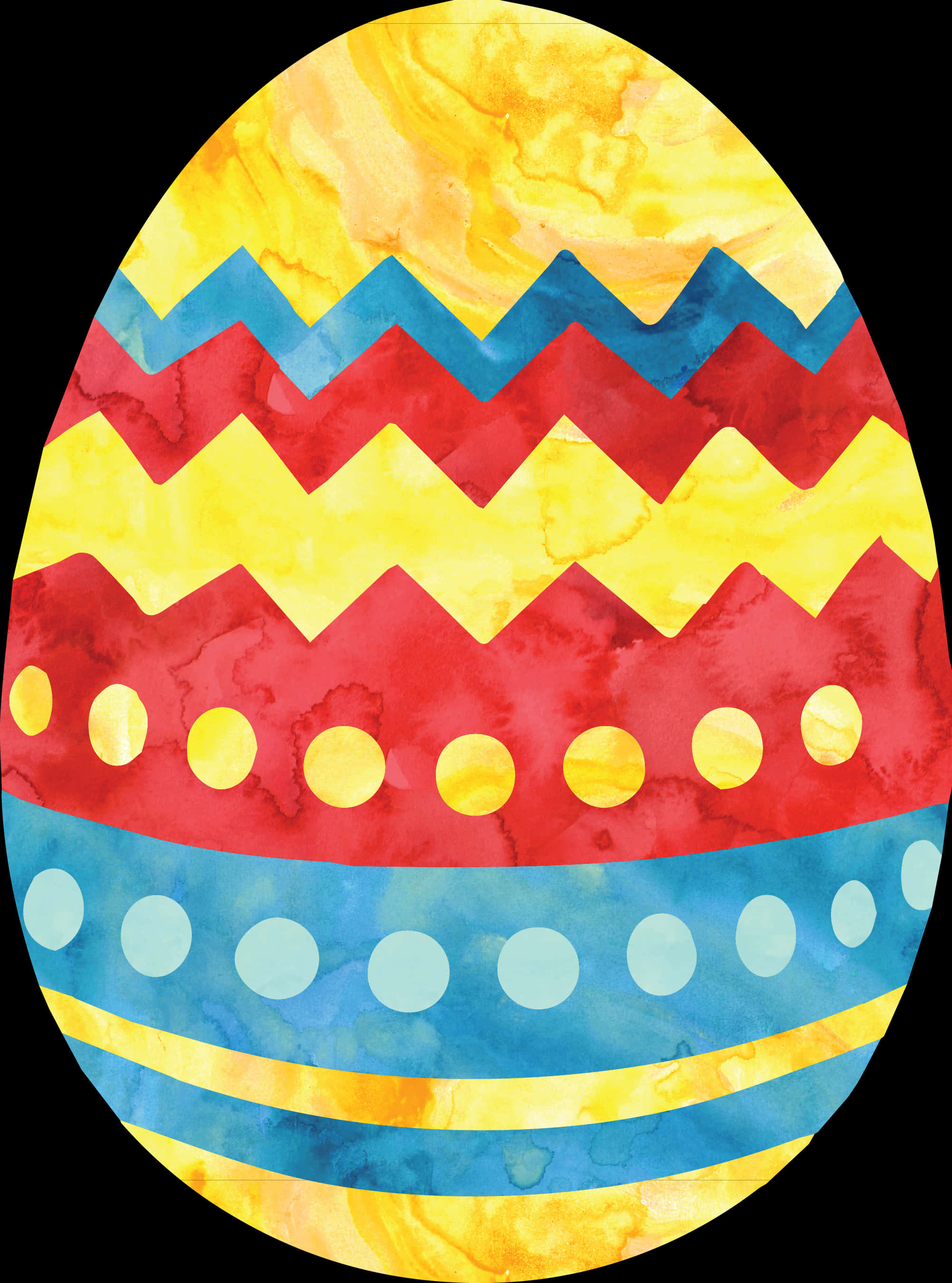 Colorful Patterned Easter Egg