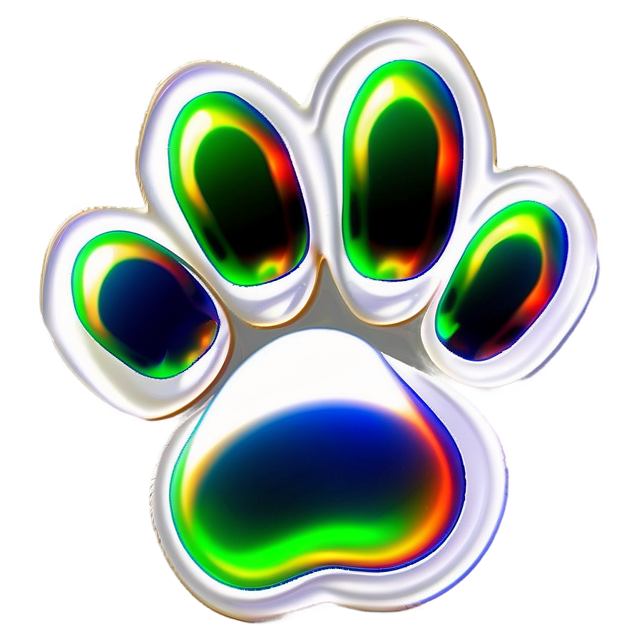 Colorful Paw Prints Png 06242024