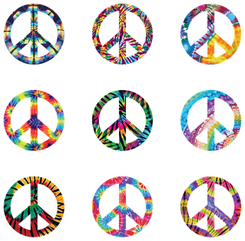 Colorful Peace Signs Collection