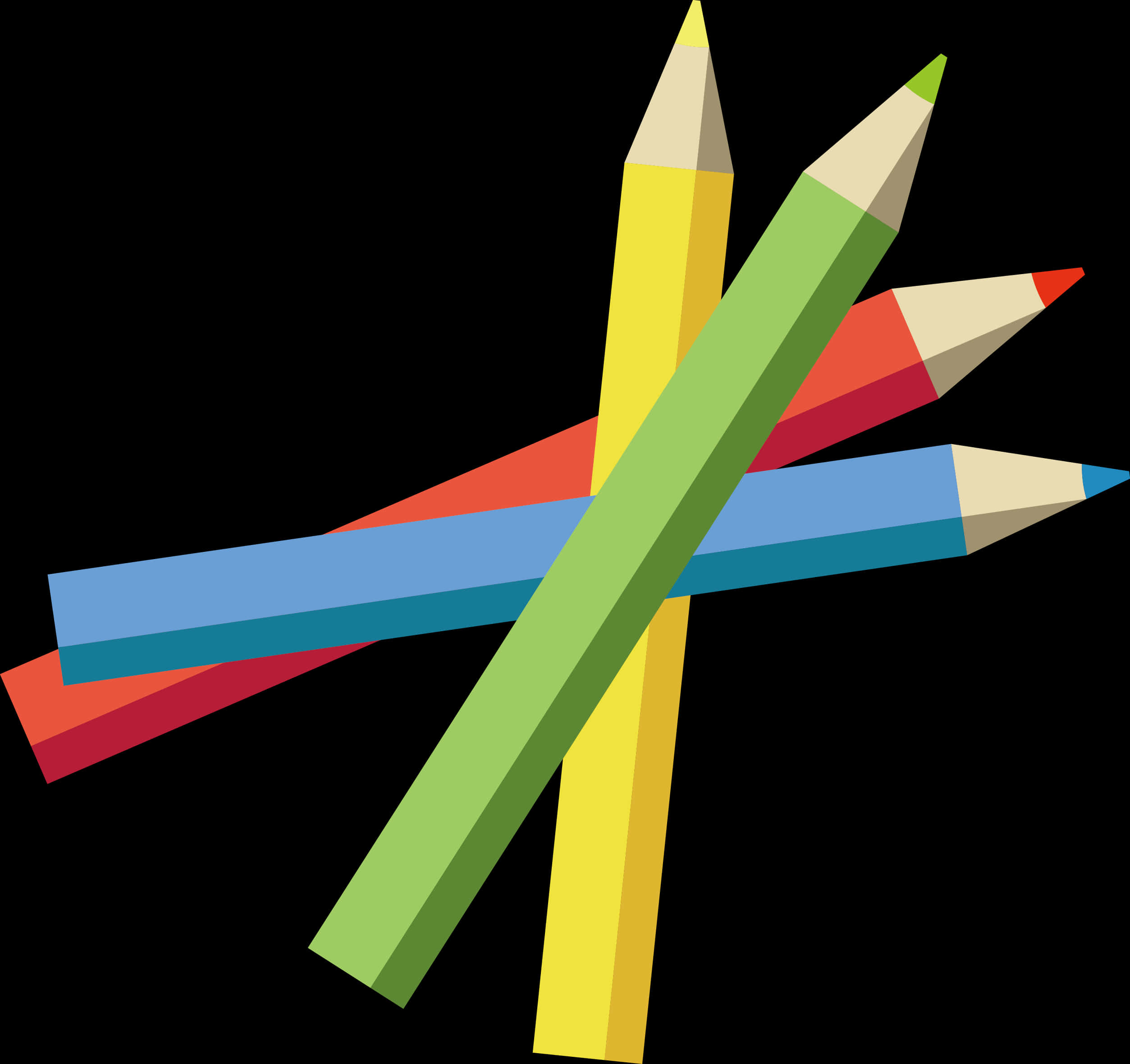 Colorful Pencils Crossed Graphic