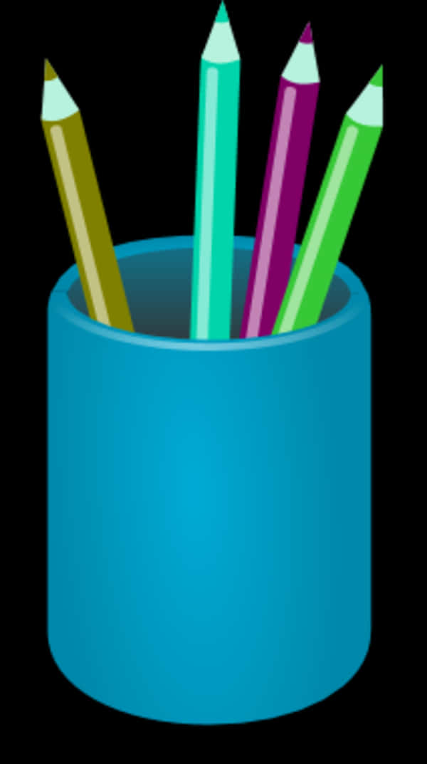 Colorful Pencilsin Holder