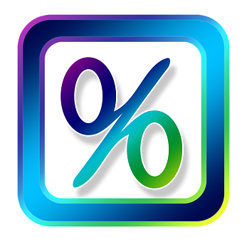 Colorful Percentage Sign Icon