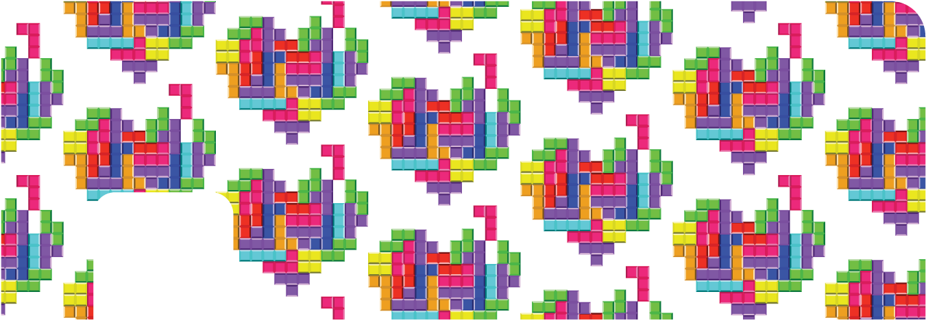 Colorful_ Pixel_ Hearts_ Pattern