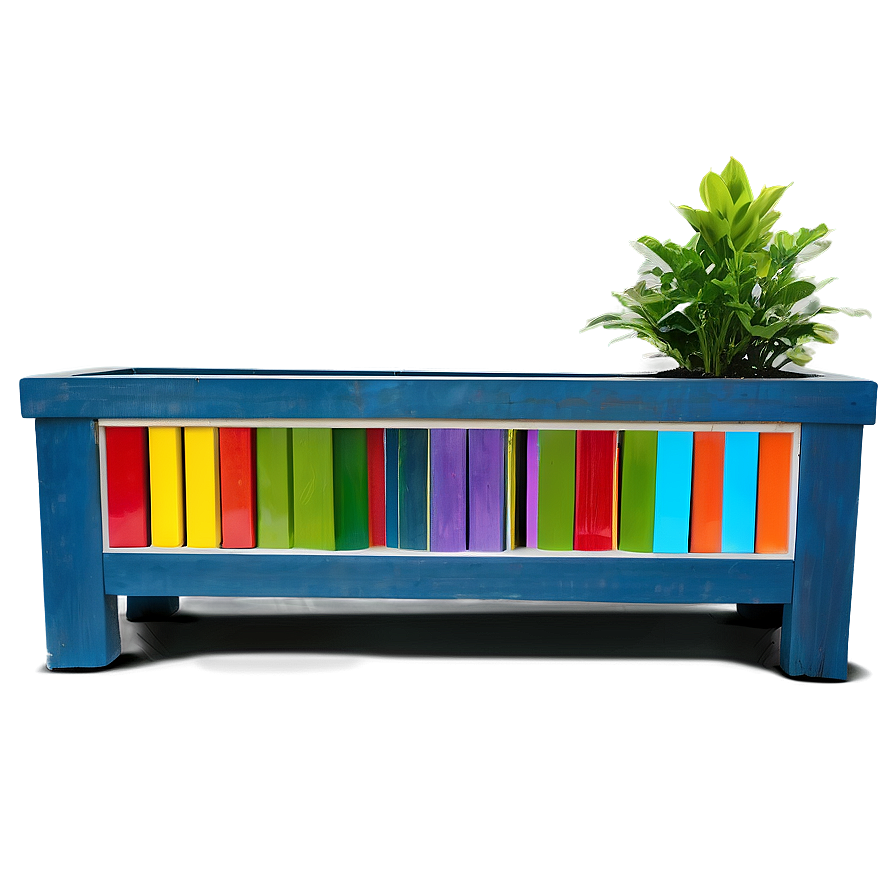 Colorful Planter Box Png 06282024