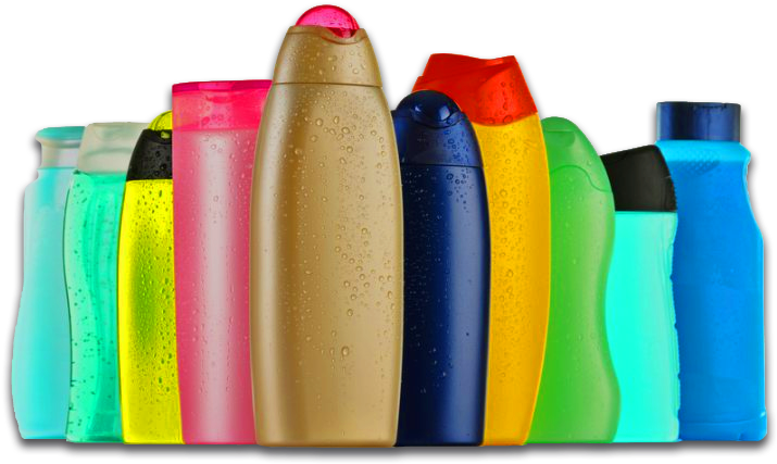 Colorful Plastic Bottles Array