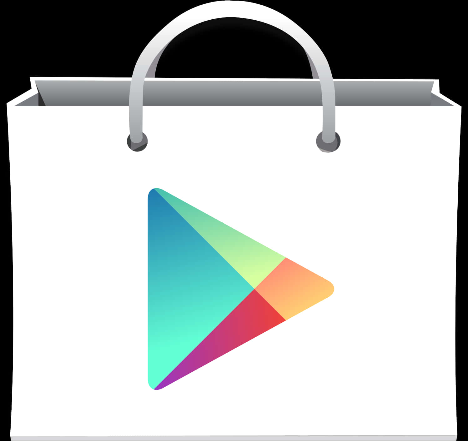 Colorful Play Store Bag Icon