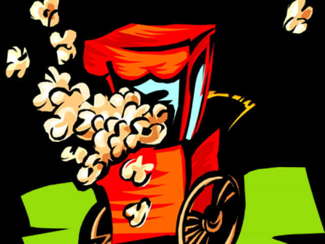 Colorful Popcorn Machine Clipart