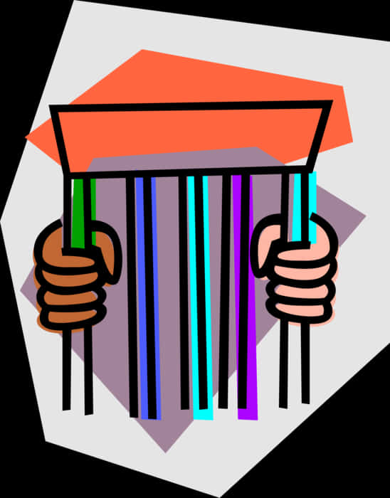 Colorful Prison Bars Illustration