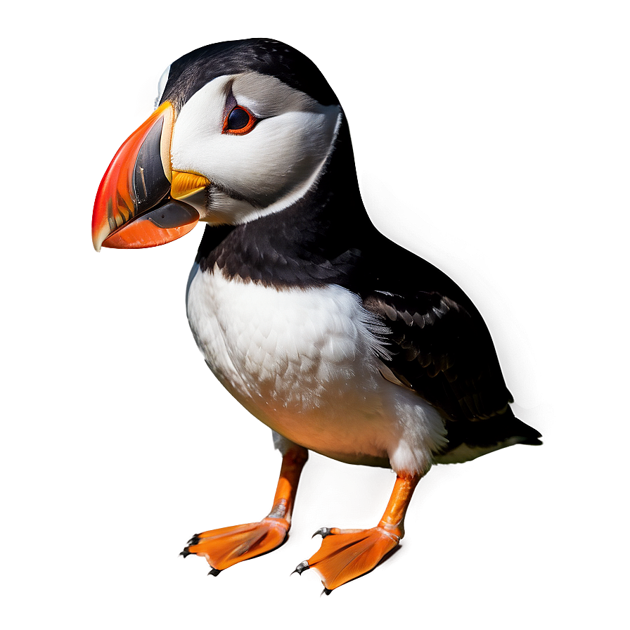 Colorful Puffin Portrait Png Eom