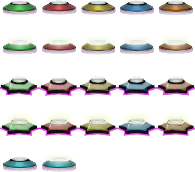 Colorful Push Buttons Array