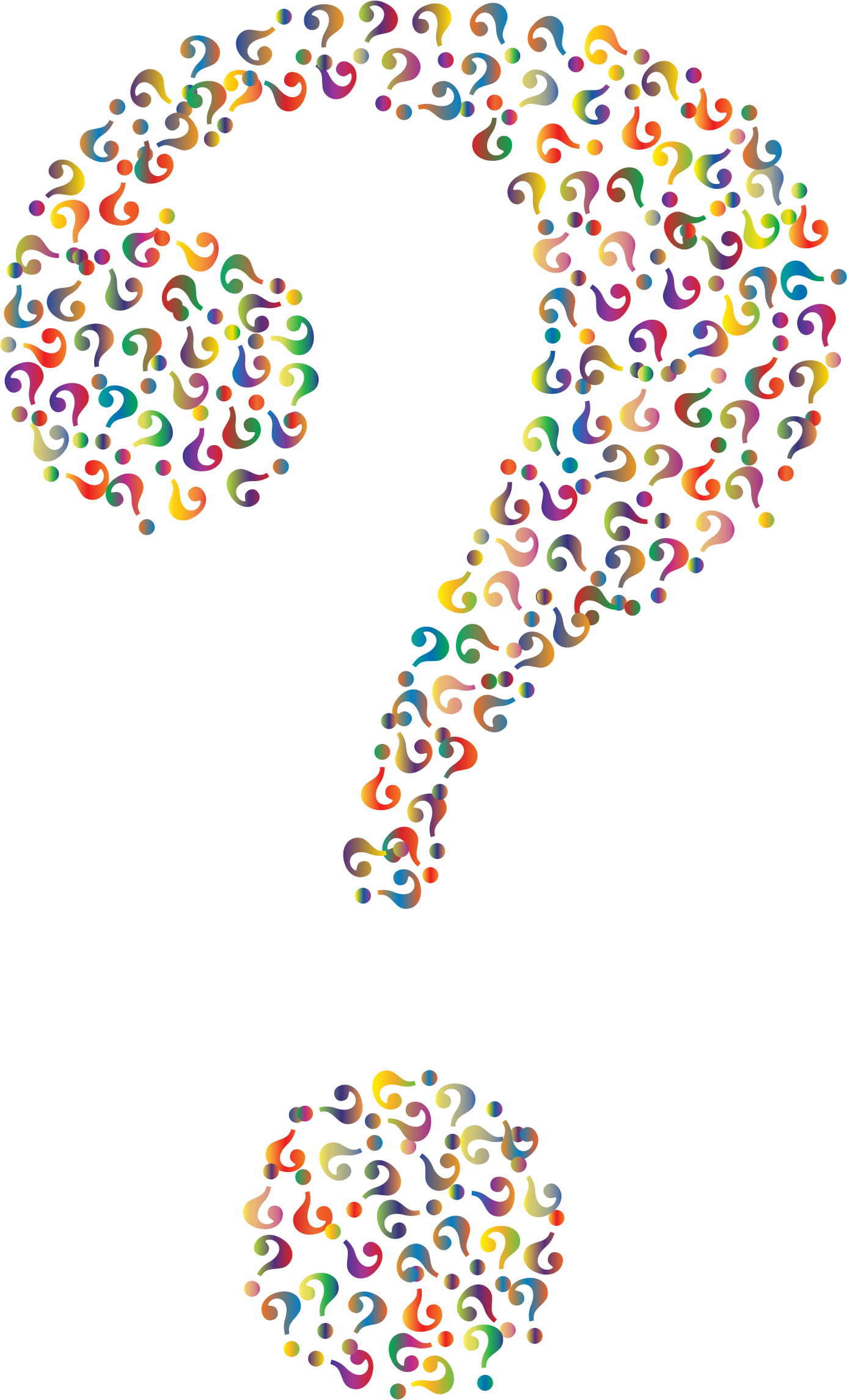 Colorful Question Mark Composition