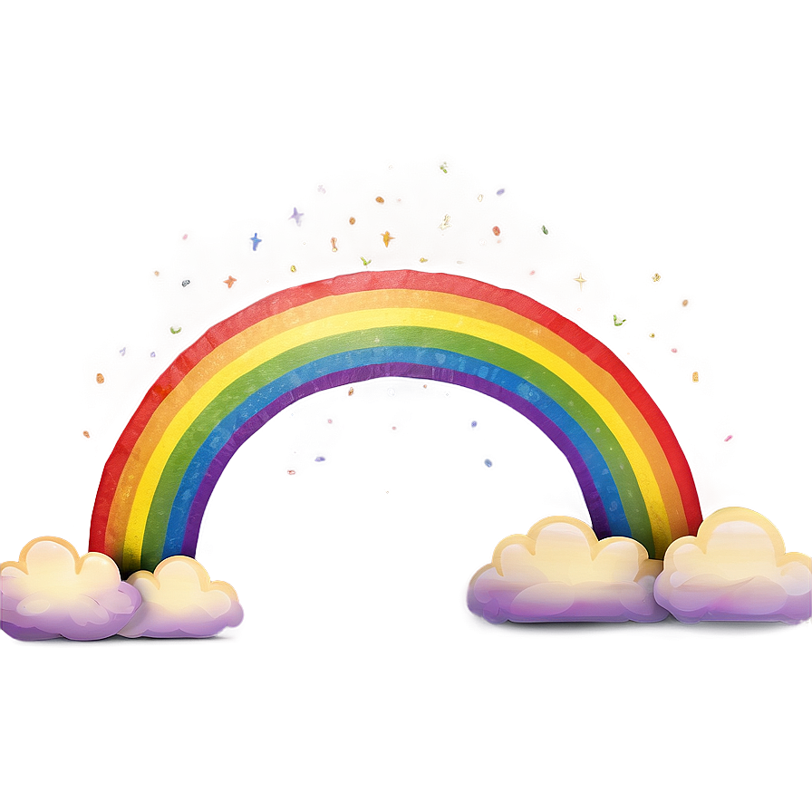 Colorful Rainbow And Clouds Png 06282024