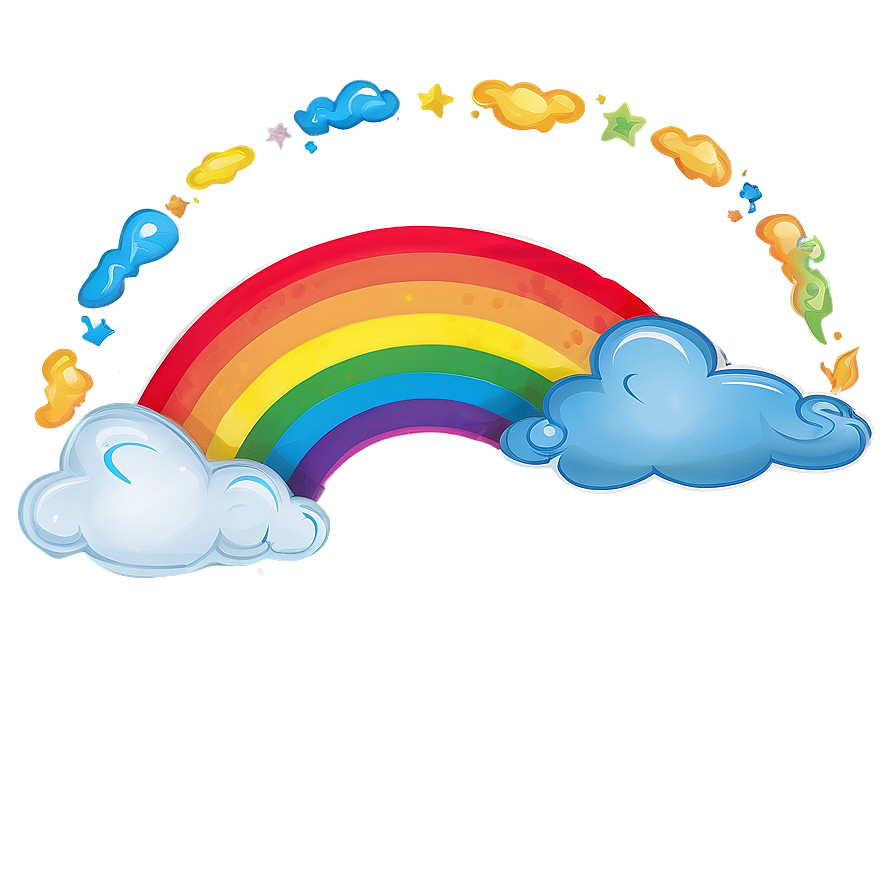 Colorful Rainbow And Clouds Png 71