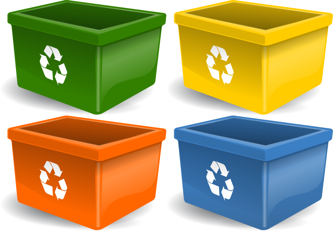 Colorful Recycling Bins Vector