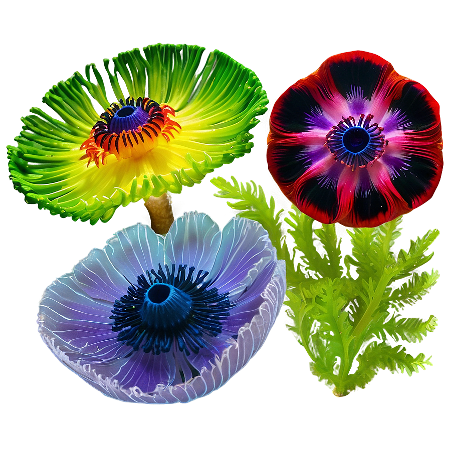 Colorful Reef Anemones Png Wcg83