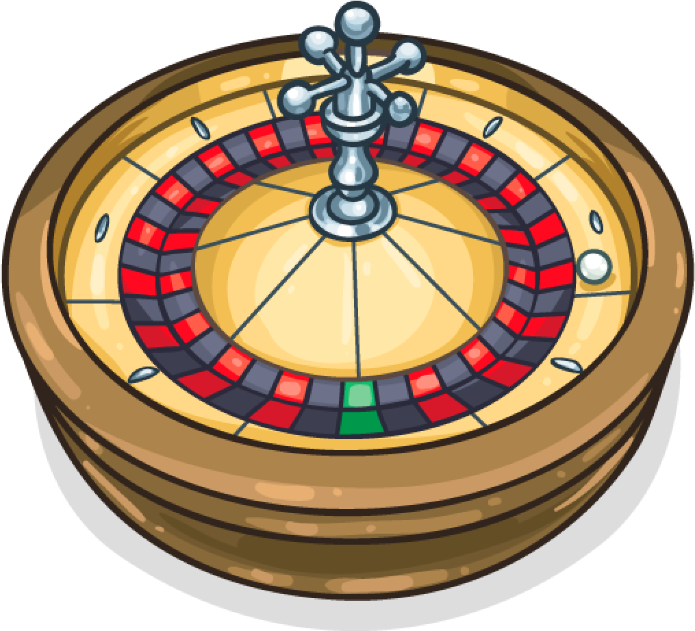 Colorful Roulette Wheel Cartoon