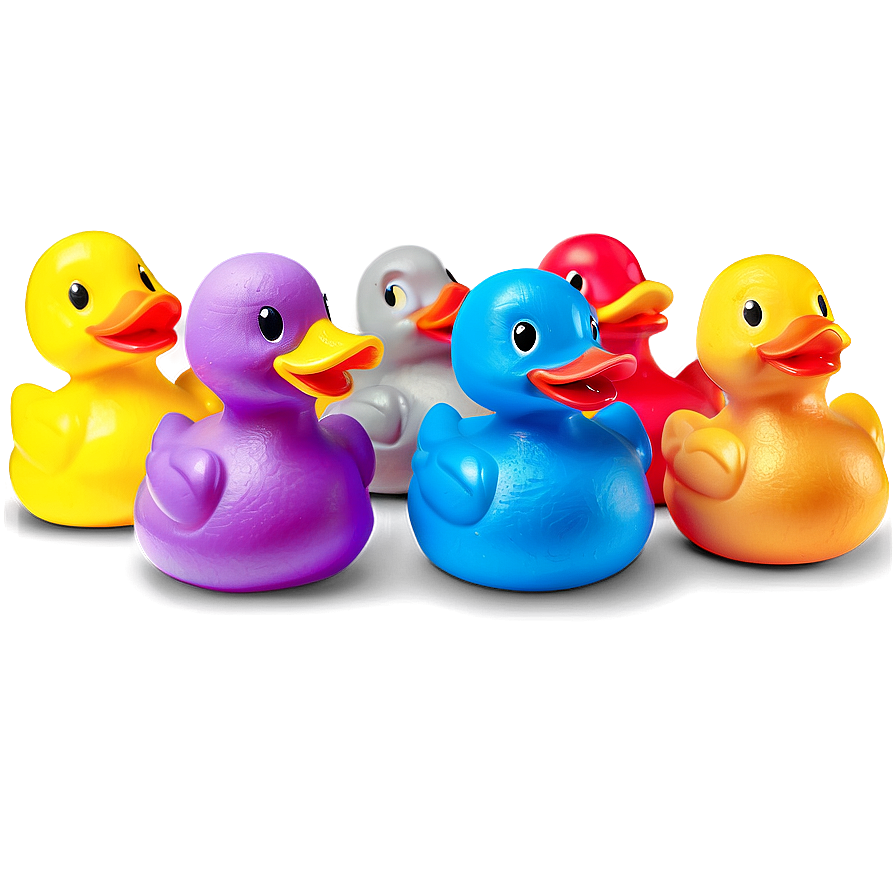 Colorful Rubber Duckies Png Cqh