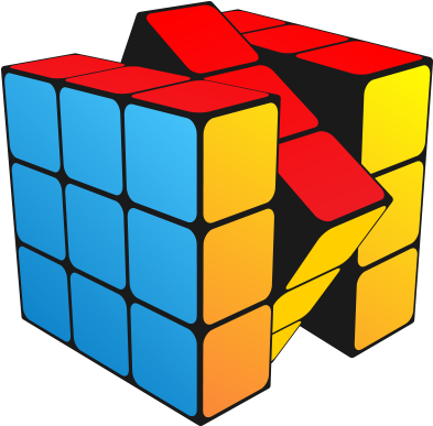 Colorful Rubiks Cube Illustration