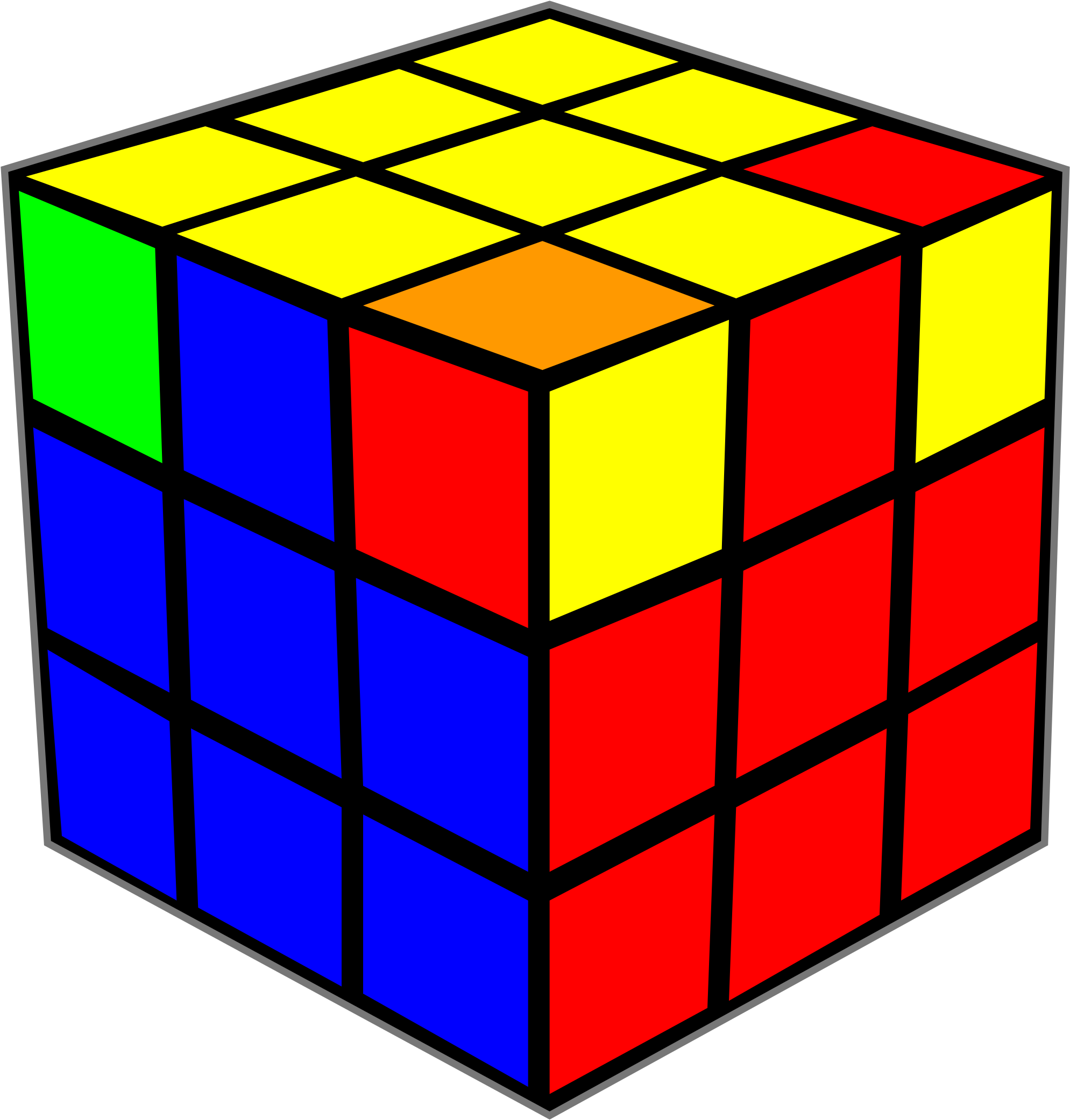 Colorful Rubiks Cube Illustration