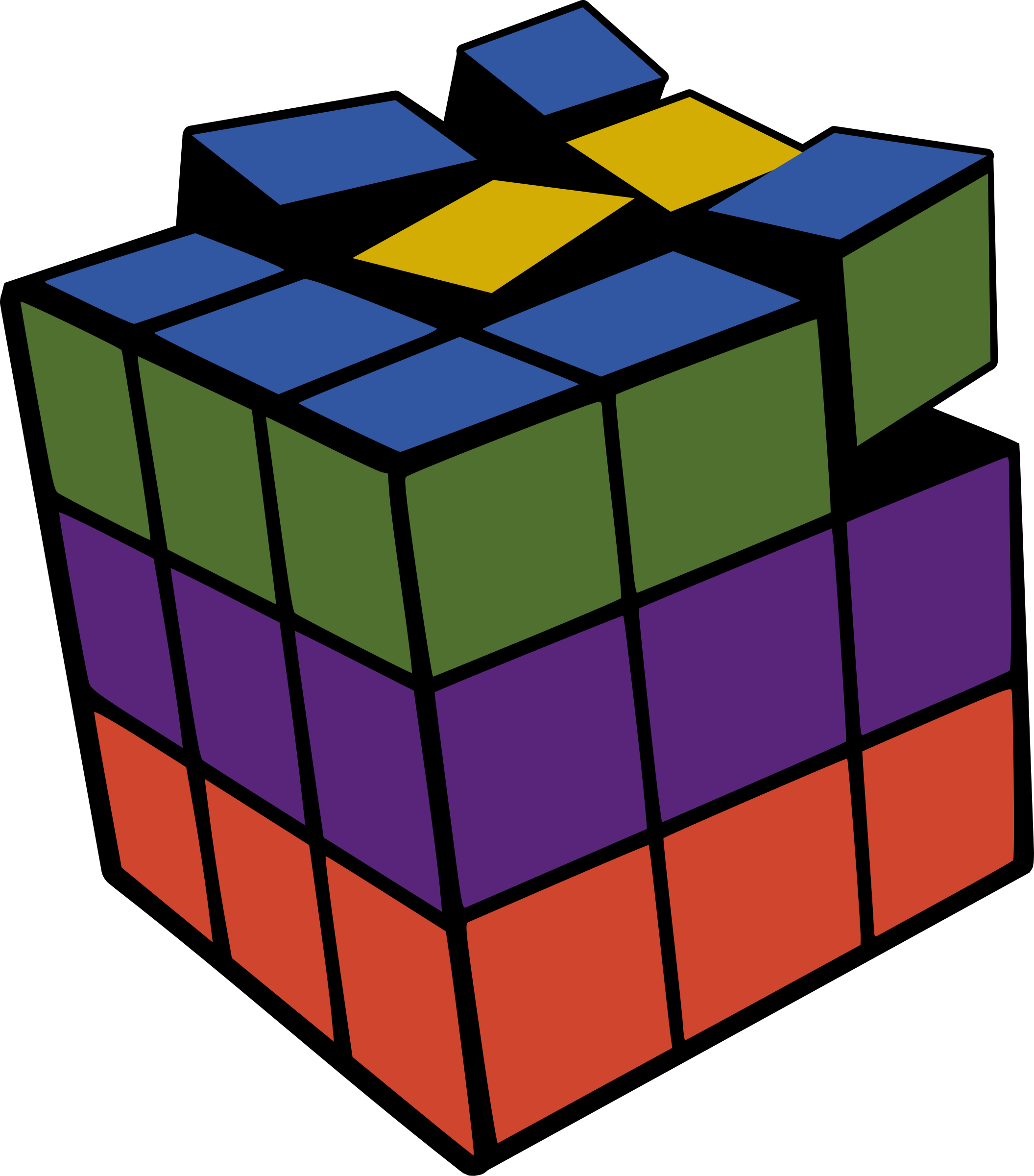 Colorful Rubiks Cube Illustration