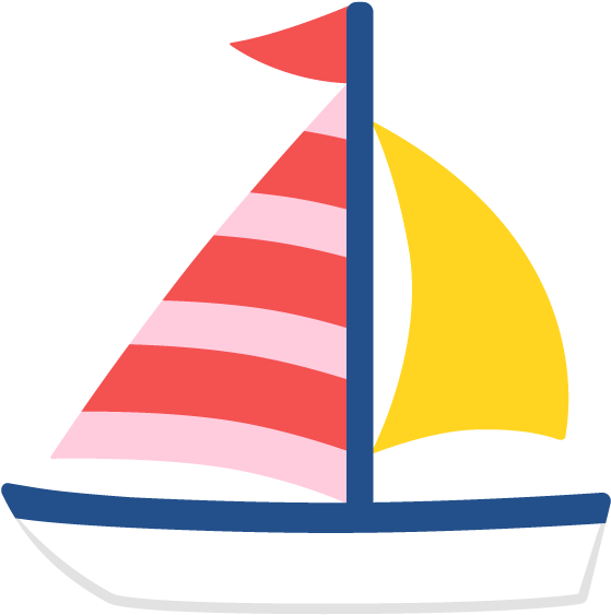 Colorful Sailboat Illustration