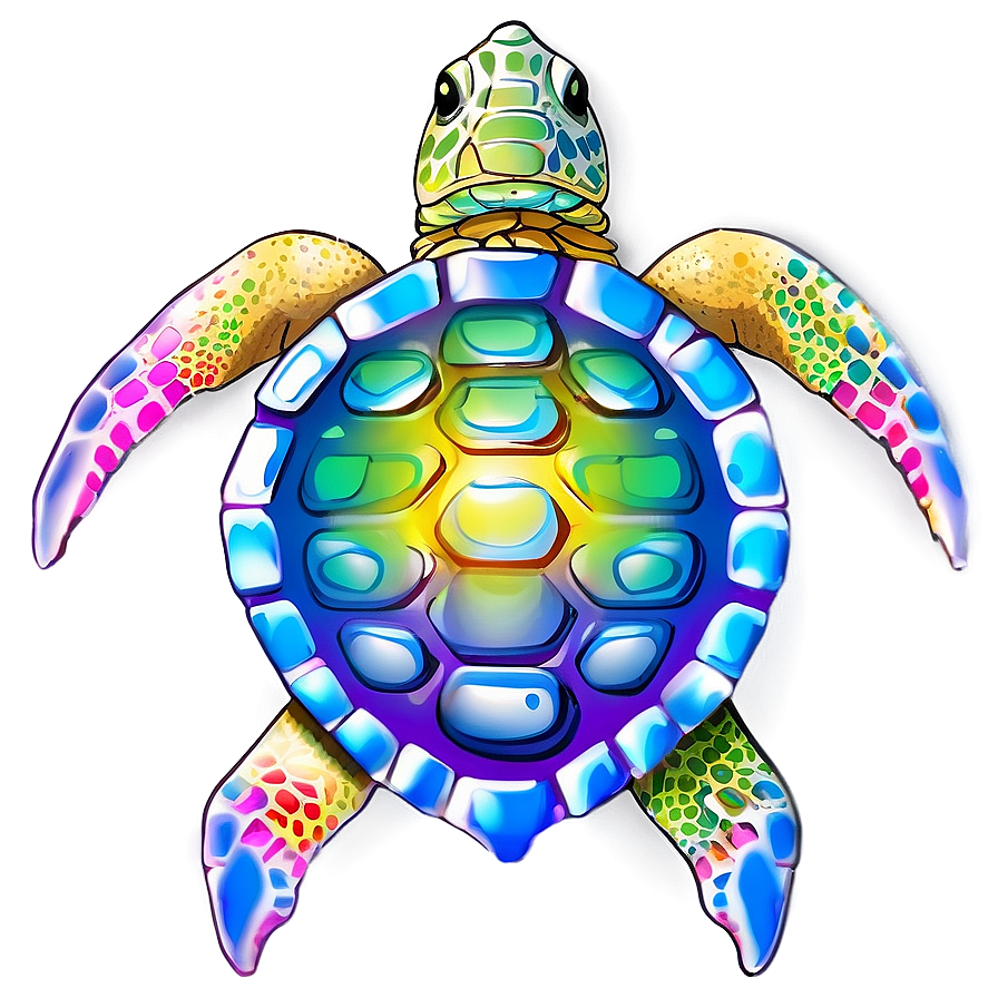 Colorful Sea Turtle Art Png 05242024