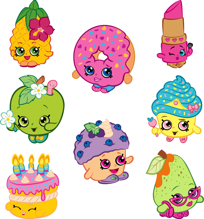 Colorful Shopkins Characters