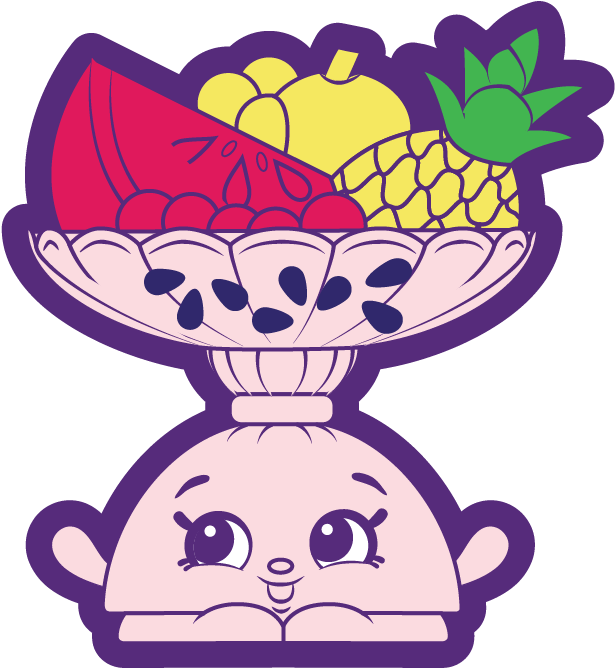 Colorful Shopkins Fruit Bowl Character