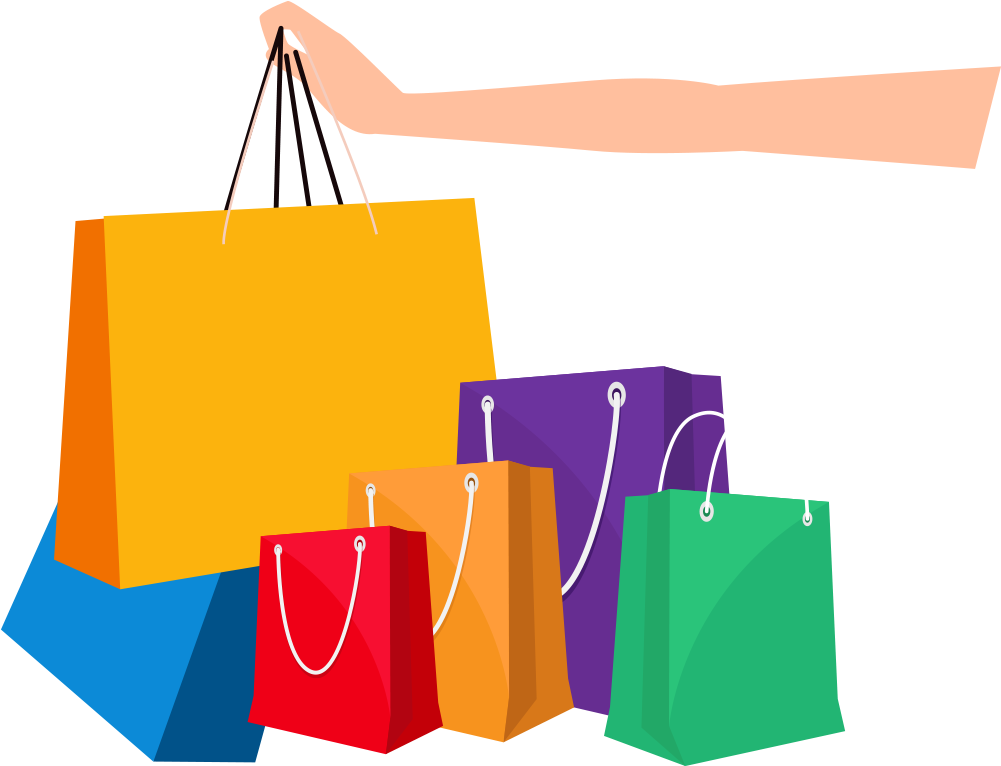 Colorful Shopping Bags Graphic