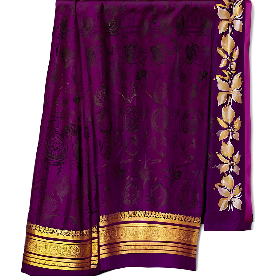 Colorful Silk Saree Png 06242024