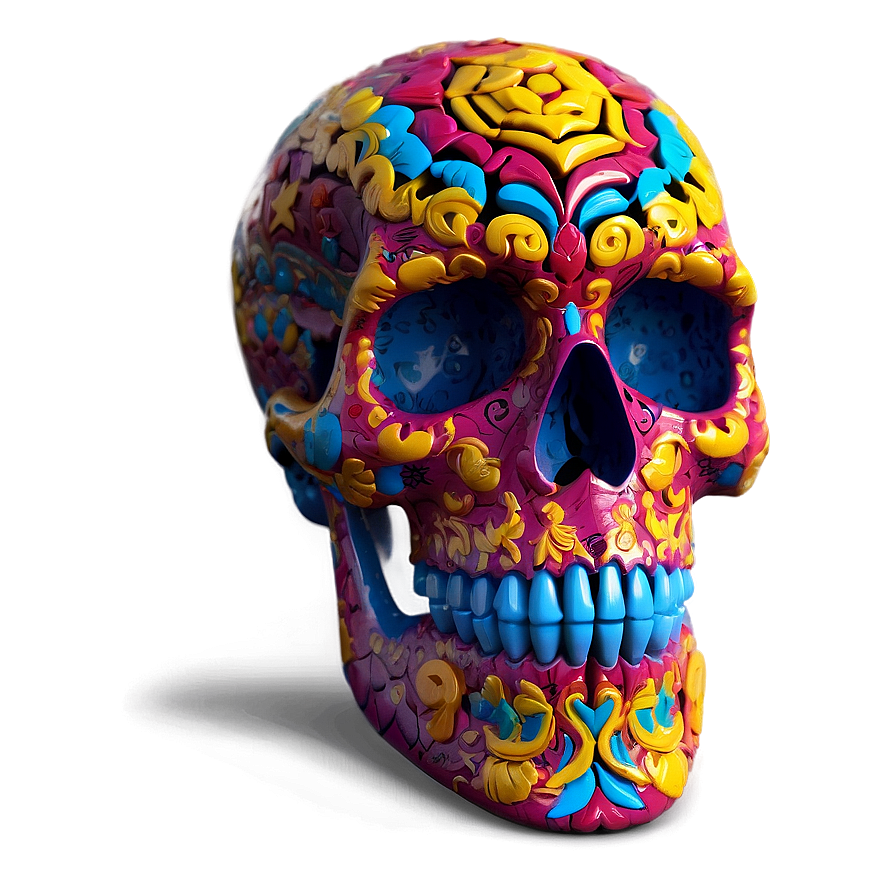 Colorful Skull Face Artwork Png Kua