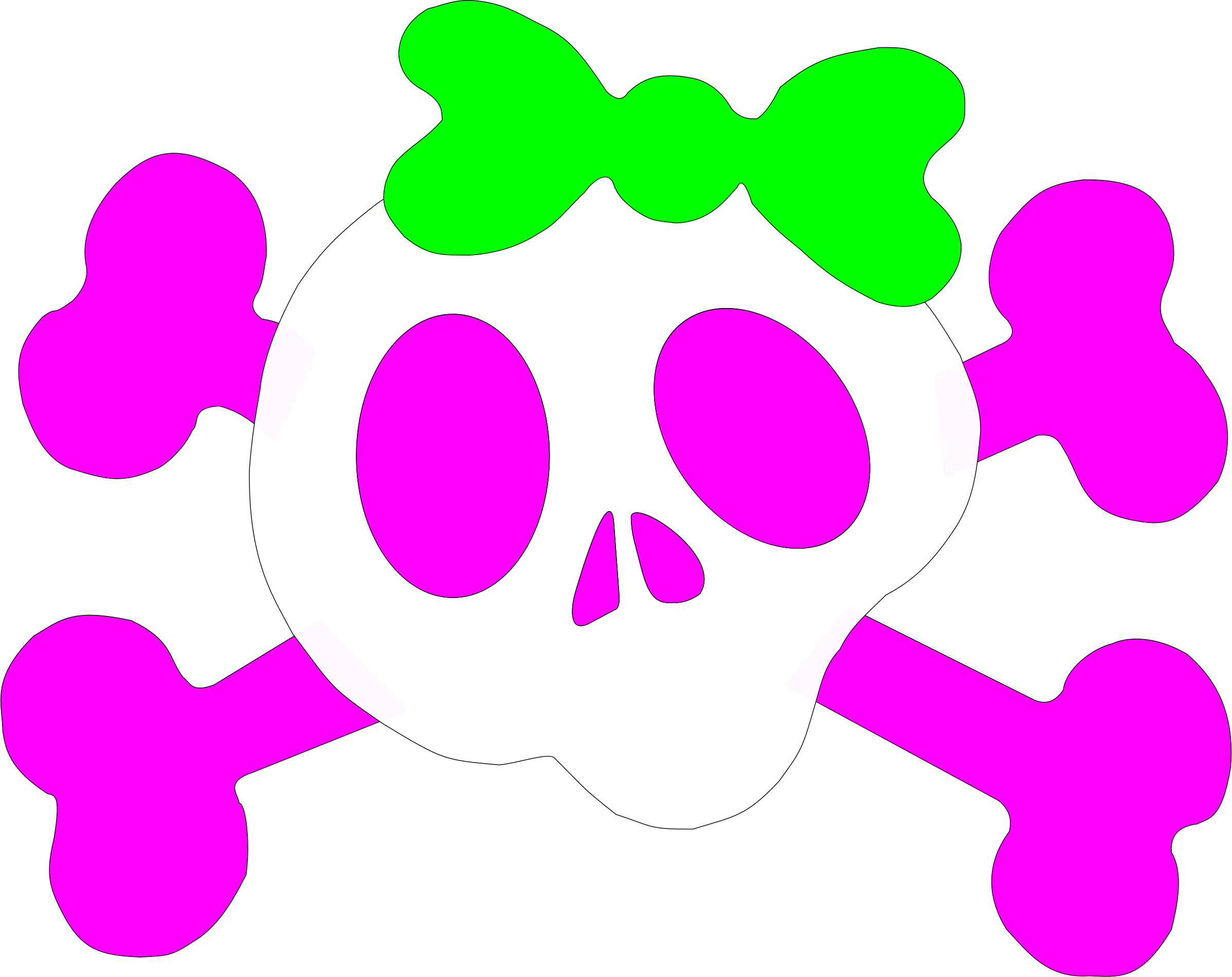 Colorful Skulland Crossbones