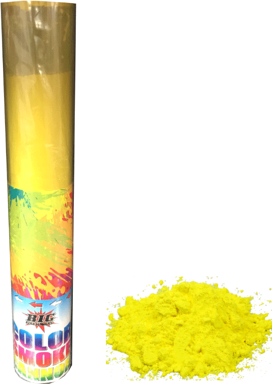 Colorful Smoke Canisterand Yellow Powder