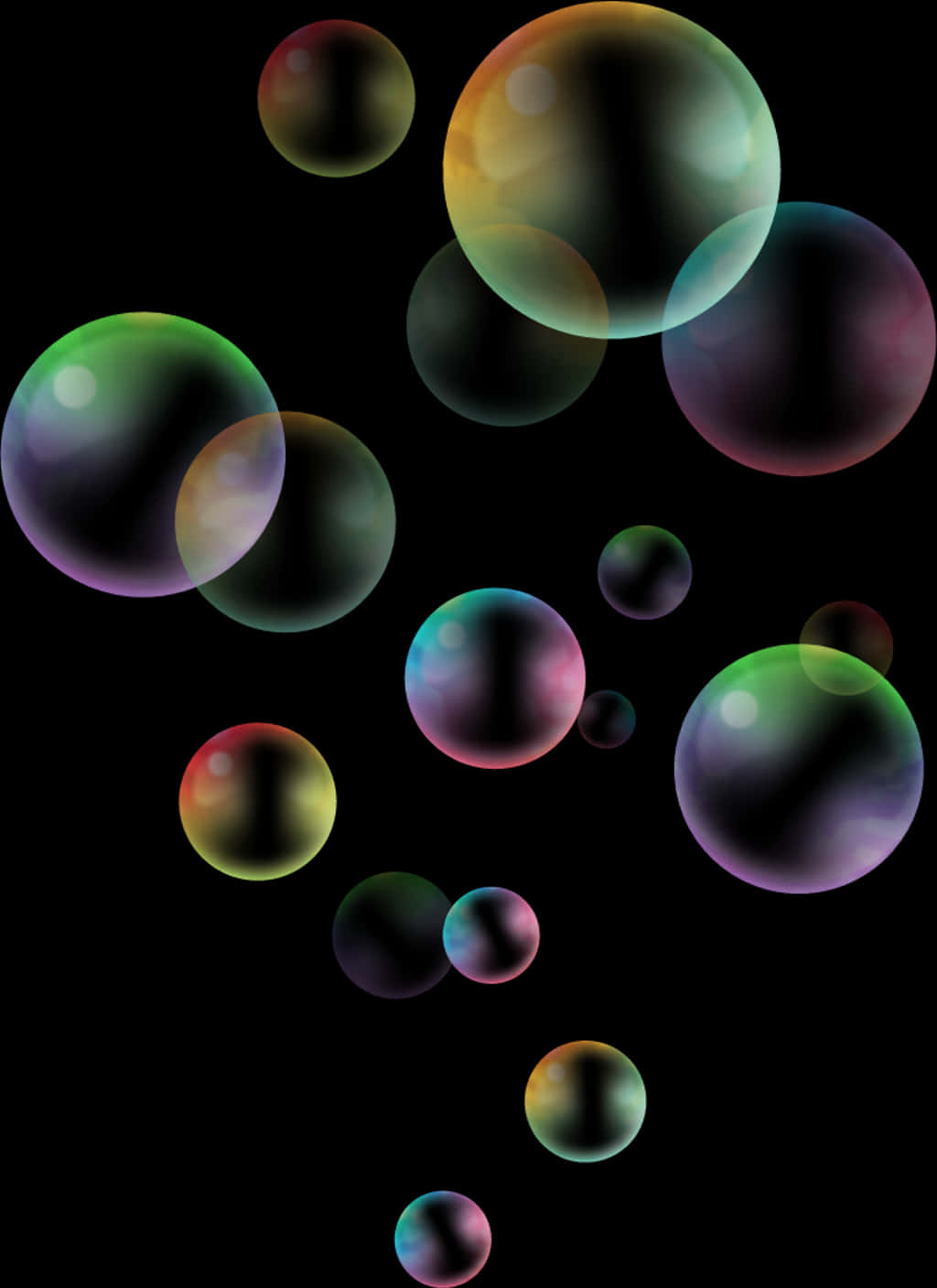 Colorful Soap Bubbleson Black Background.jpg